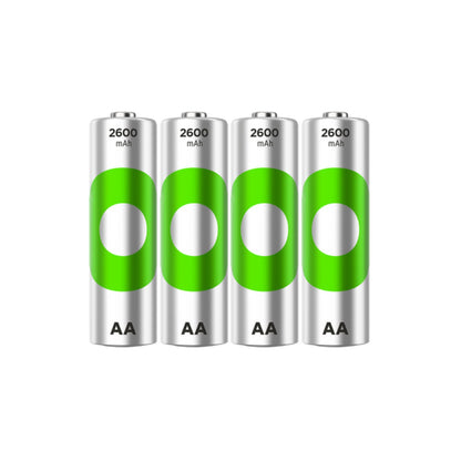 超霸 - GP 綠再快快充充電器 連4粒 AA 2600mAh 鎳氫充電電池