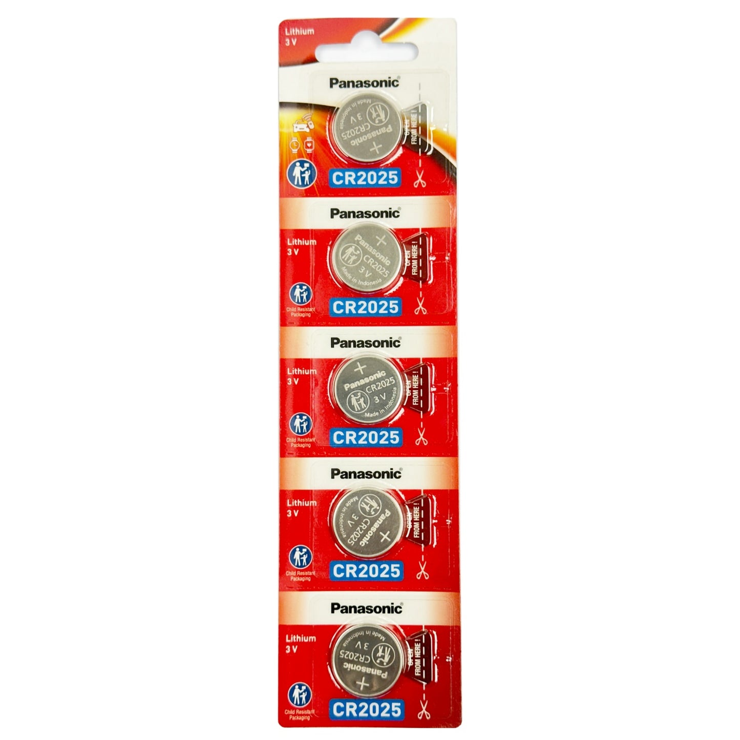 樂聲牌 - CR2025 3V 鈕扣型鋰電池 (5粒裝) CR-2025/5BE