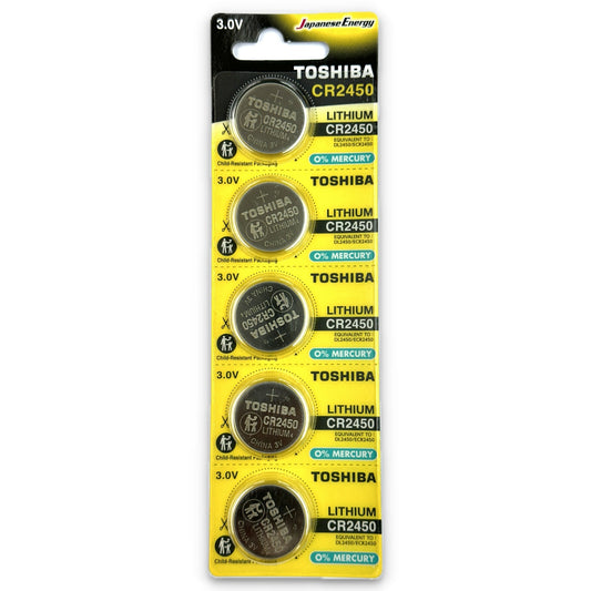 東芝 - CR2450 5粒裝 3V 鈕扣電池 CR2450 PW BP-5N