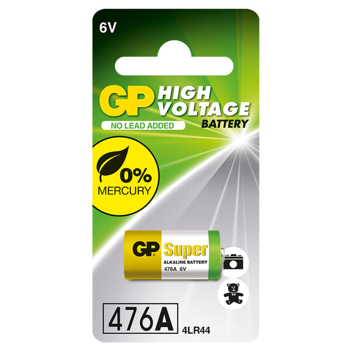 超霸 - GP 476A/4LR44 6V 電池 無汞 1粒裝