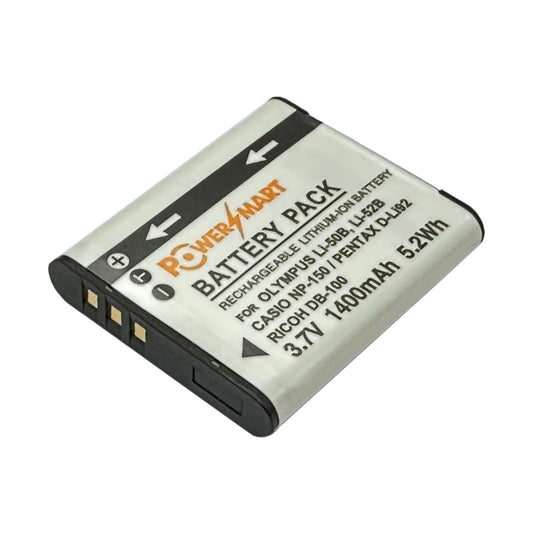 PowerSmart - Olympus Li-50B Li-52B Casio NP-150 Pentax D-Li92 Ricoh DB-100 相機代用電池