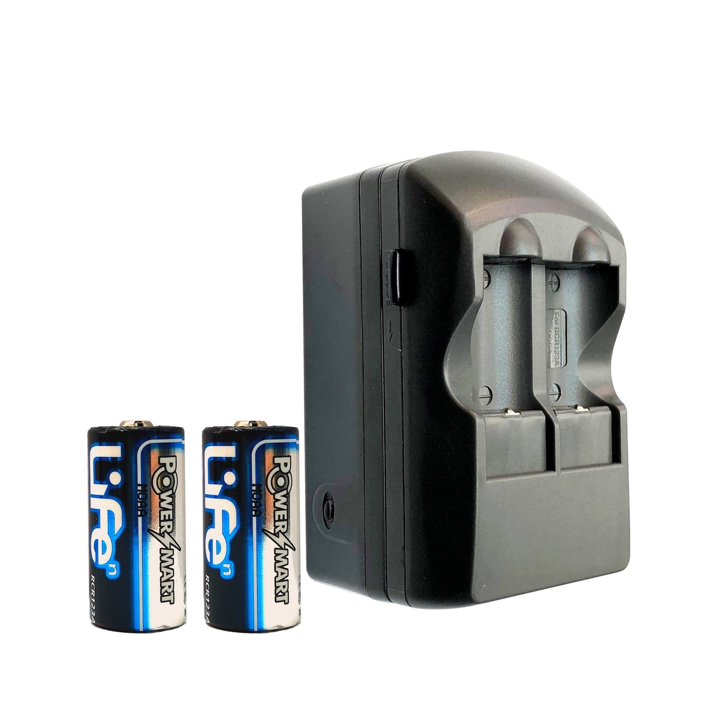 PowerSmart - RCR123A CR123A 3V 充電池(兩粒) 連充電器套裝