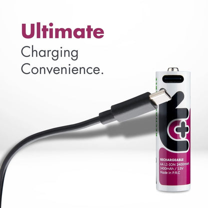 Uniross - 恆壓1.5V AA USB-C充電 鋰電池 (4粒裝)