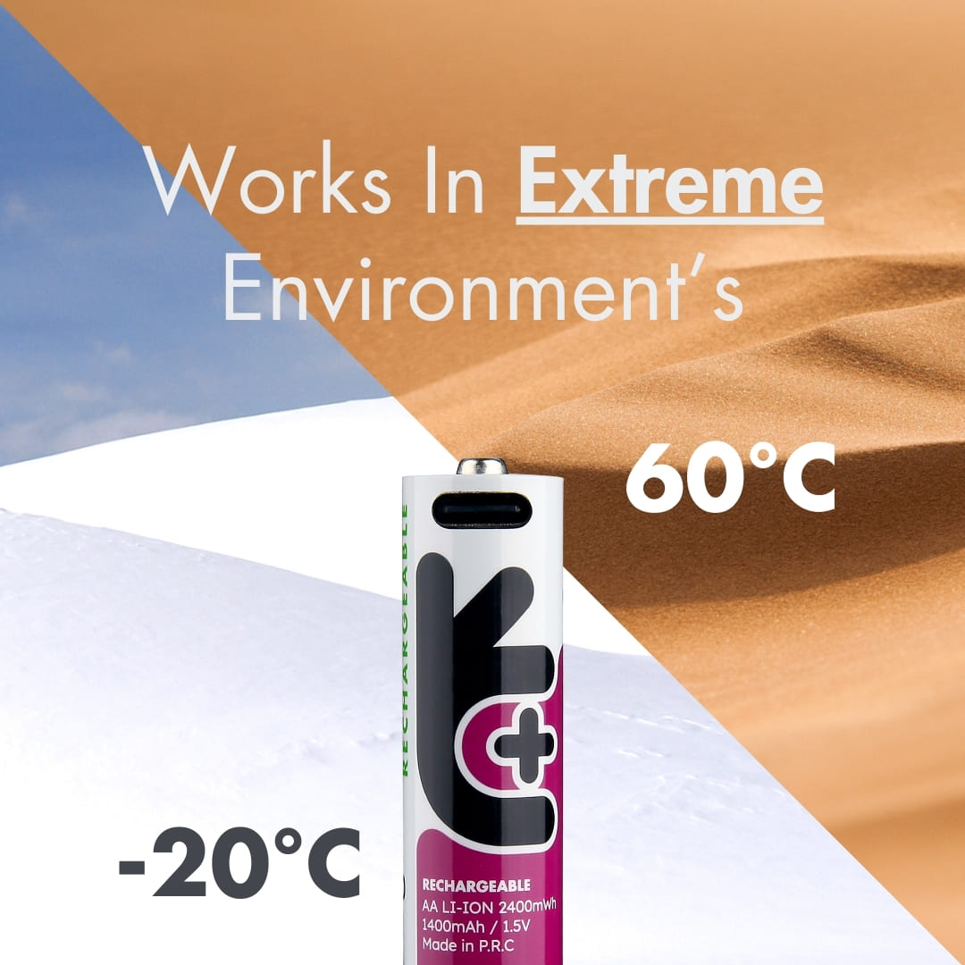 Uniross - 恆壓1.5V AA USB-C充電 鋰電池 (4粒裝)